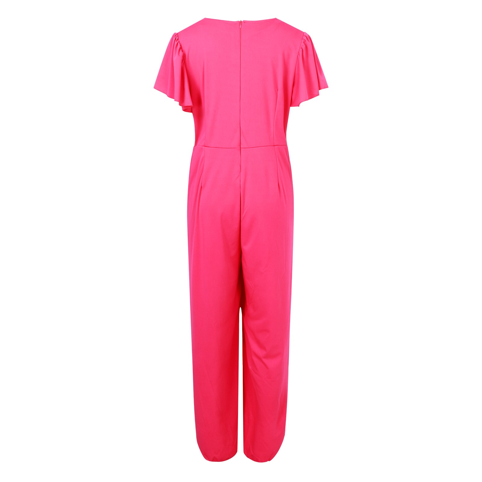 thumbnail image 4 of Mono largo de pierna ancha para mujer - Mangas elegantes de encaje, conjunto festivo para fiesta, poliéster, tallas S-XXL, 4 of 8